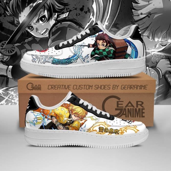 Sneakers Fermées Demon Slayer Zenitsu Baskets Chaussures Adulte Homme Femme