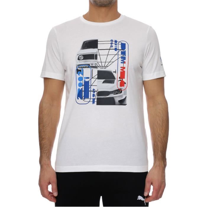 Puma BMW Motorsport Graphic Tee 531194-02, Homme, Blanc, t-shirts Blanc -  Cdiscount Sport