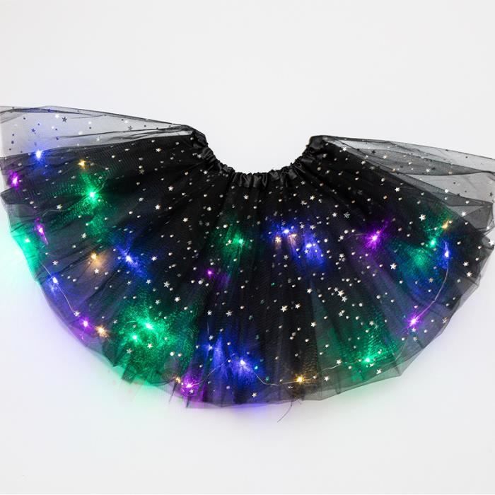 TUTU Femme Adulte Jupe LED Lumi re Tulle Danse Ballet Paillettes