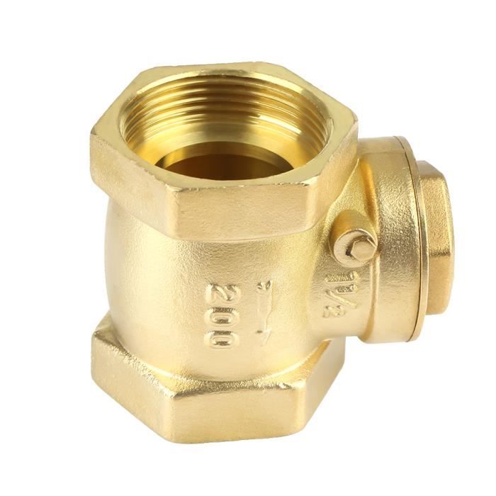 H2O-Flex® DN40 Clapet Anti-retour 1 1/2" Entièrement En Laiton, Jusqu'à 90 °C, Longueur 25 Bar
