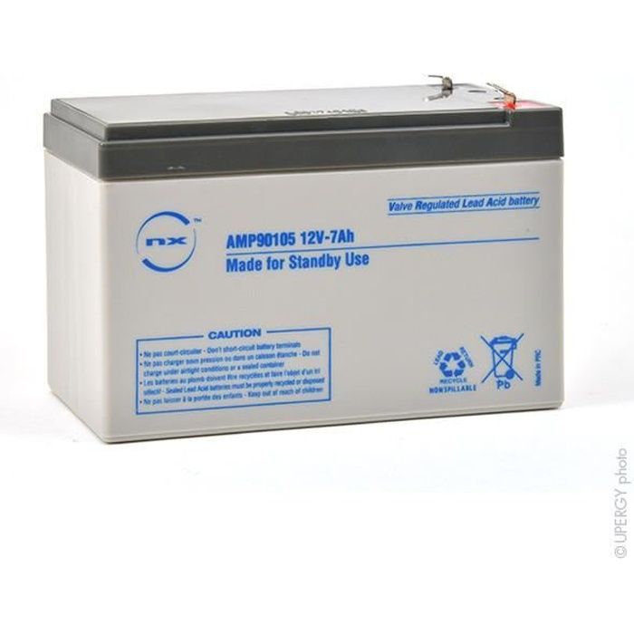 NX - Batterie plomb AGM NX 7-12 Standby 12V 7Ah F4.8