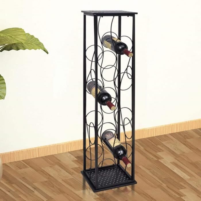 Casier à bouteilles pour 8 bouteilles Métal Etagère à bouteille casier à vin  range-bouteilles