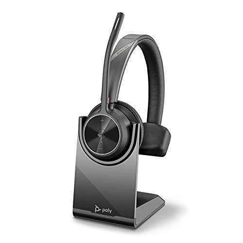 Micro-casque sans fil - POLY - Voyager 4310 UC - Double micro antibruit - Bluetooth 5.2 - Socle de chargement