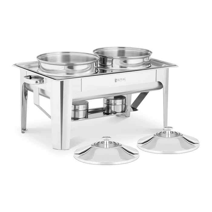 Chafing Dish Professionnel BainMarie ChauffePlat 2 Bruleurs 9L
