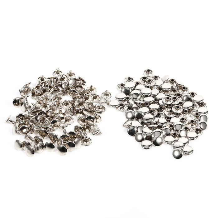 50 Pcs Cristal Griffe Perles Nailhead, 6mm Ronde Griffe Strass Nailhead