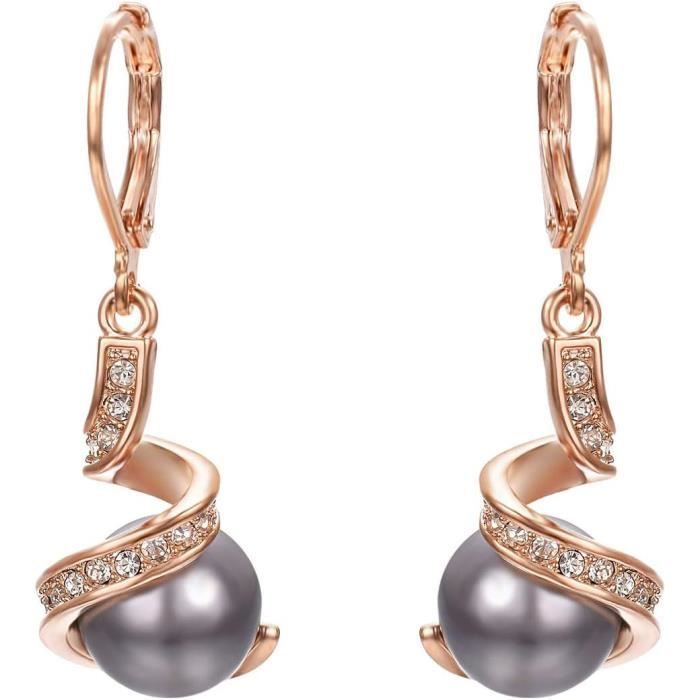 Lot de 6 paires de boucles d'oreilles pendantes de Noël pour femme - Cadeau de Noël avec Père Noël, bonhomme de neige, flocon de neige, renne, arbres de Noël