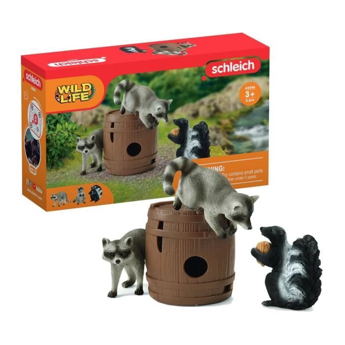 Coffret Jeux rigolos avec la noix figurines animaux sauvages Schleich 42596 Wild Life Pour enfant dès
