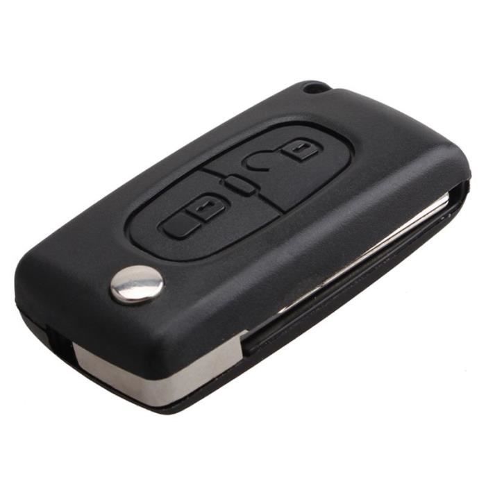 Cle pliable de voiture a distance a 2 boutons pour Peugeot 307 3008 308 408 433 MHz PCF7961 ID46