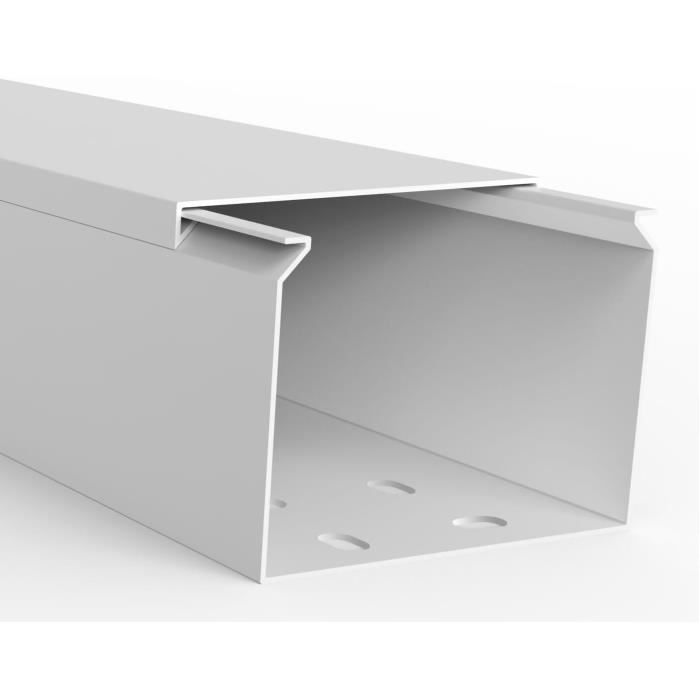 Canalina Passacavi Auto-adesiva 3 Metri - 15x10mm PVC Bianco Per Casa E Ufficio Organizzatore Cavi