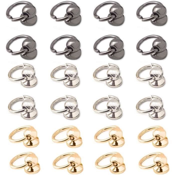 LOT 3 Bagues Bout Fermé Laiton Chromé – Pour écurie Ou Artisanat Cuir