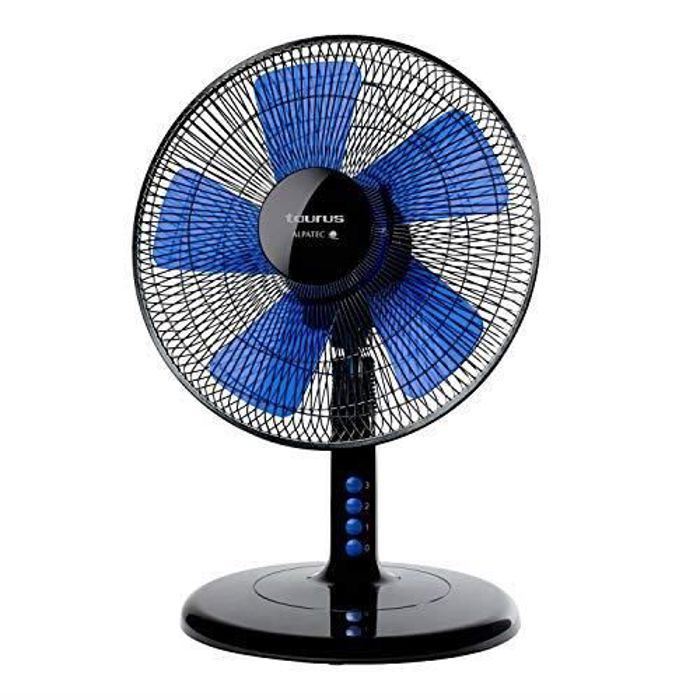 Taurus Boreal 12 Legend - Ventilateur de table portable. Ventilateur de bureau noir-bleu. Système d'oscillation-inc multicolo