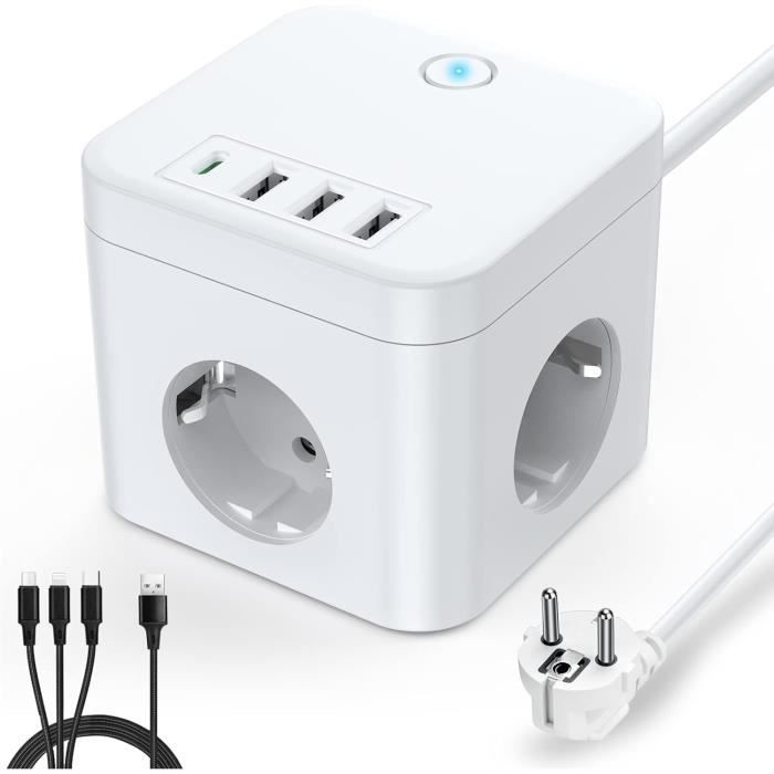 Chargeur Allume-cigare Voiture 120W - 3 Ports USB + Affichage Tension LED - Compatible 12V/24V