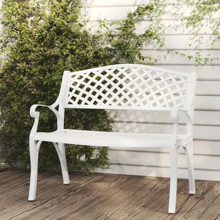 vidaXL Banc de jardin 102 cm coulé
