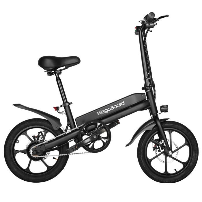 Cdiscount Velo Electrique Femme Autonomie 100 Km Vélo Électrique WEGOBOARD  Fly 770 20'' Noir Batterie 36V
