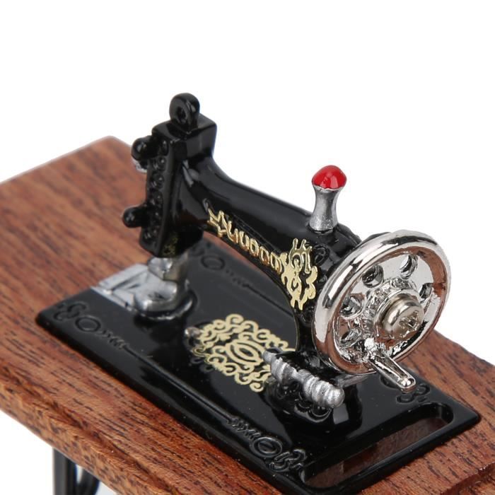 ZERONE Machine à coudre miniature vintage 112 Accessoires meubles de maison de poupée