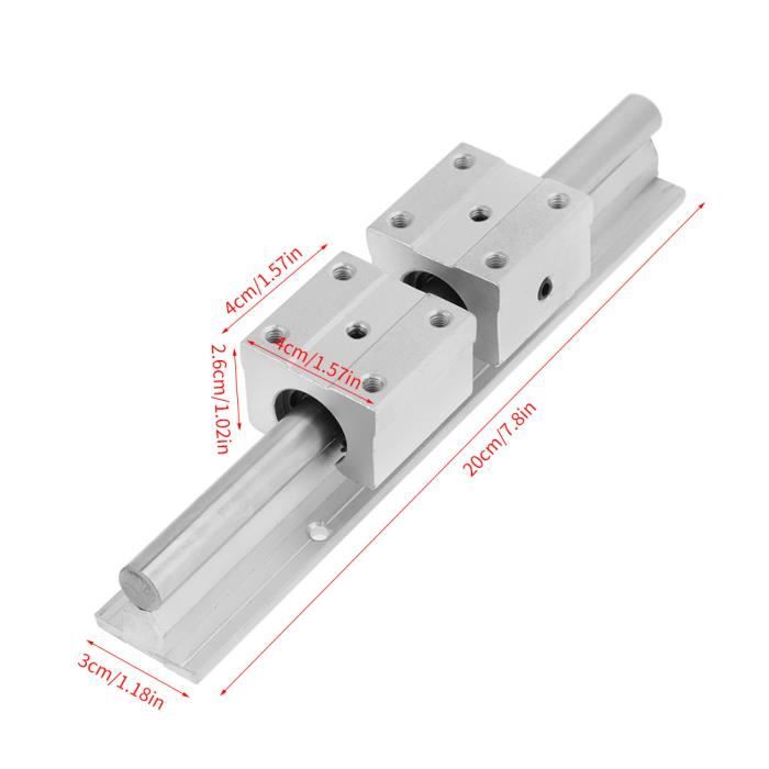 Rail profilé en aluminium - Rail linéaire d'extrusion 12H profil en