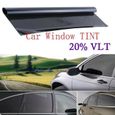 20% Film Teinté Fenêtre pour Voiture Vitre Membrane de Protection Solaire Autocollant de Voiture Noir 50*300cm-1