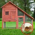 Cage Clapier lapin extérieur pour petits animaux en bois 032 Maison des agriculteurs 138 x 65 x 120 cm-1