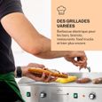 Barbecue électrique - Klarstein Grillmeile 4400 - 2x2200W Plaque de cuisson - surface nervurée-1