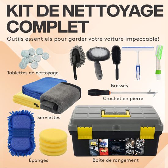 AOCISKA Brosse De Nettoyage Pour Voiture, Kit De Nettoyage