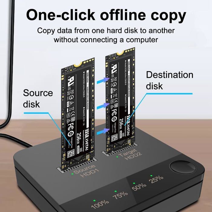 1 Set M.2 Sata Duplicator Notebook Hard Dive Box Solid State Drive Base ...