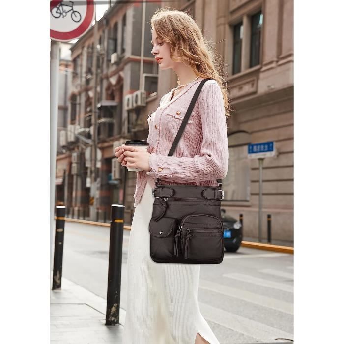 Besace marron femme clearance