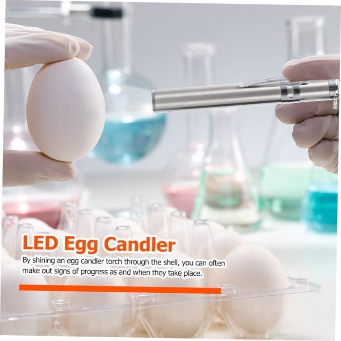 Lot De 2 Mire-Œufs Portables - Testeur Œufs Poule, Canard, Pigeon, Etc. - Lampe à LED Pour Incubation & Élevage