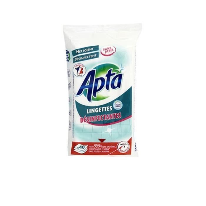 Apta - Action - Lingettes nettoyantes pour sols savon de Marseille