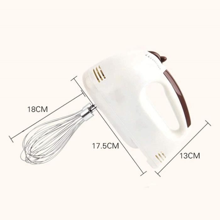 Batteur Électrique à Main Safecourt Kitchen 350W – 5 Vitesses + Turbo, Fouet, Crochets, Batteurs, Base Rangement