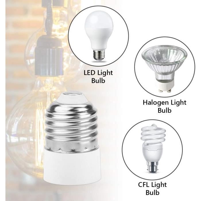 Lampe à Douille, 10 Pcs E14 Douilles Lampes Conviennent aux Ampoules à Vis  E14 et aux Lampes à Économie d'énergie à vis, Lampe Douille en Plastique a  une Bonne Conductivité Électrique (Noir) 