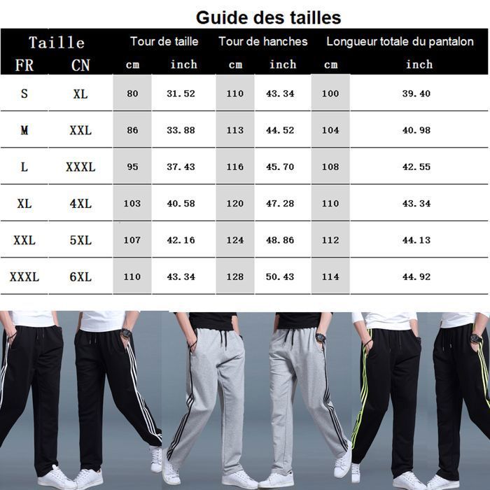 Pantalon De Jogging Homme Taille Élastique Avec Poches - Confortable Pour Sport, Course Et Détente
