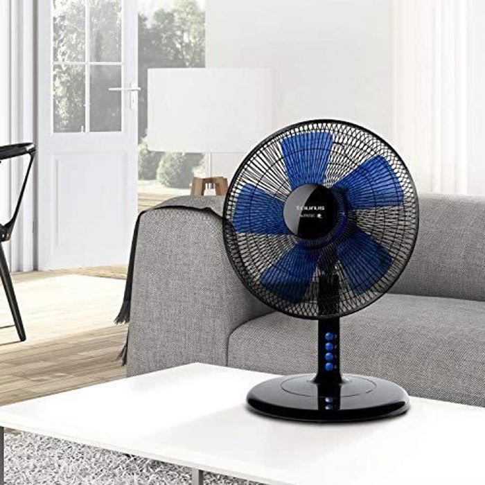 Ventilateur De Table TAURUS Boreal 12 Legend - Style Rétro, 4 Pales Métal, 3 Vitesses, Oscillation Et Inclinaison