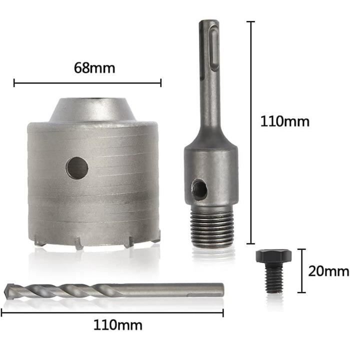 Scie À Cloche Trépan Beton Couronne Scie Trépan Carotteuse À Sec Ø 68 — free download