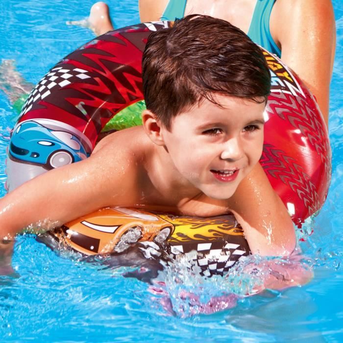 Bouée Rouge Enfant 76 Cm – Gonflable PVC – Anneau De Natation Pour Piscine Et Plage – Dès 6-12 Ans