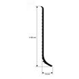 Plinthe souple flexible de haute qualité en PVC MadeInNature®/gris foncé, hauteur 60mm (x) 10m longueur -2