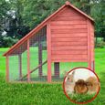 Cage Clapier lapin extérieur pour petits animaux en bois 032 Maison des agriculteurs 138 x 65 x 120 cm-2
