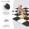 Tapis en mousse 1er âge Kinderkraft LUNO - Puzzle bébé - Noir et blanc-2