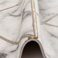Carrara - Tapis design de luxe - Aspect marbre or gris tendance - 80x150 cm-2