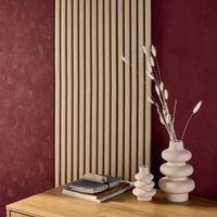 2 Panneaux Acoustiques En Bois 120x60 Cm - Isolation Sonore Et Décoration Murale - Certifié B1 Et E1 - Chêne Noir