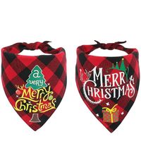 2 Bandanas De Noël Pour Chien - Motifs Père Noël Et Bonhomme De Neige, Tissu Doux, Taille Universelle - 8