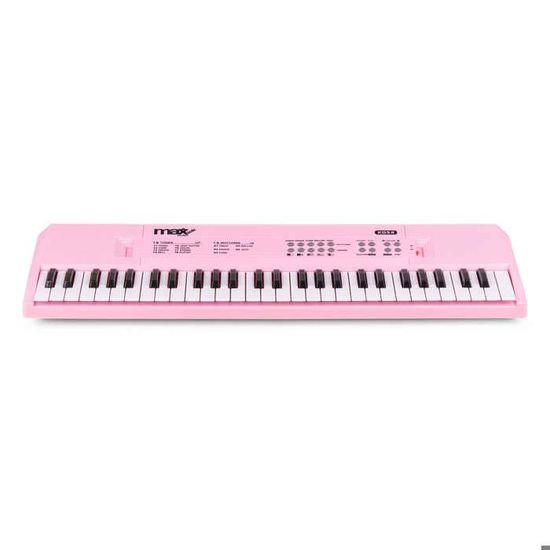 Max KB15 - Clavier Électronique 61 Touches pour Enfant avec Micro & Batterie Longue Durée, Stand Inclus