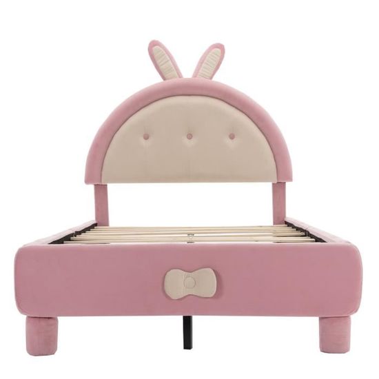 LONELYO Lit Fille 90x200, Lit Rembourré Avec Tête De Lit