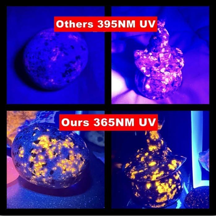 Lampe Torche UV Haute Puissance 365nm - UVbeast V3 Mini - Lumière Noire Pour Détection Et Inspection