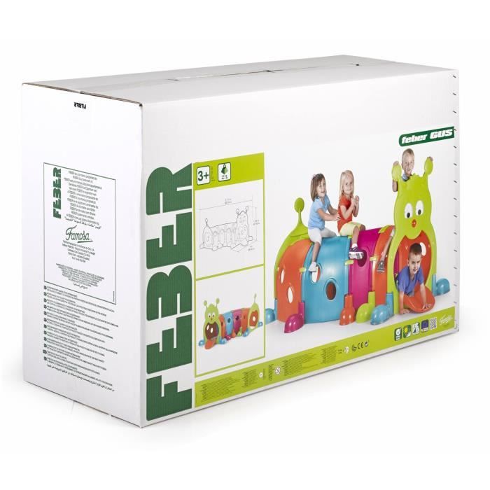 Aire de jeux Tunnel Febergus Chenille plastique anti-UV FEBER