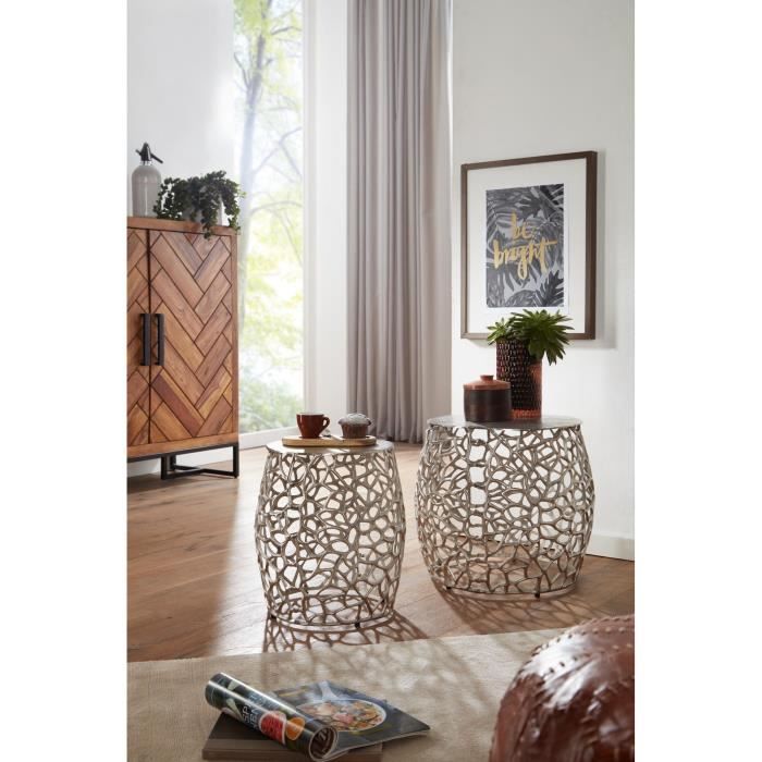 FineBuy Table Basse de Salon Lot de 2 Effet Marbré 50x45x50 cm MDF et Metal Or Blanche | Petite Table de Canapé Table Gigogne Ronde | Design Table d'appoint Style Moderne FineBuy Table Basse de Salon Lot de 2 Effet Marbré 50x45x50 cm MDF et Metal Or Blanche | Petite Table de Canapé Table Gigogne Ronde | Design Table d'appoint Style Moderne