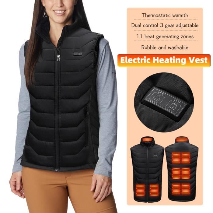 Veste Chauffante à Capuche,USB Veste Chaude avec 3 réglages de  température,,Hommes Femmes-pour Extérieur /Ski/Moto-XL - Cdiscount Sport
