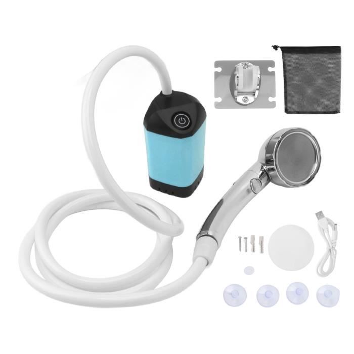 Douche Voyage Bain Animaux Douche Portable Camping Spopal 10000 MAh - 5 Vitesses, IPX8, écran, Sans Chauffage, Blanc, Kit Complet Douchette Portable