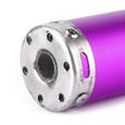ESTINK Pot d'échappement Silencieux d'Échappement en Acier Inoxydable 20mm/0.8po Pièces Modifiées pour Moto à 2 Temps(Violet )-3