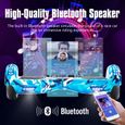 Hoverboard 6,5 Pouces Pour Enfant Et Ados Bluetooth LED Moteur Puissant Overboard Electrique Hover Board Bleu Camouflage-3