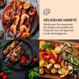 Barbecue électrique - Klarstein Grillmeile 4400 - 2x2200W Plaque de cuisson - surface nervurée-3